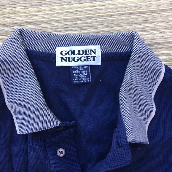 Golden Nugget Sport Polo Shirt Navy Blue Size M - Picture 5 of 9
